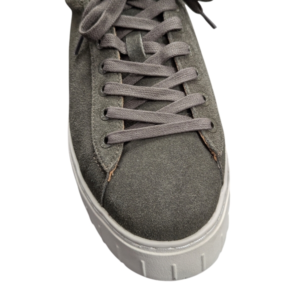 J/Slides NYC | Women's Suede Roger J/Slides Sneakers | Green-Cactus | Size 10 - Picture 5 of 15